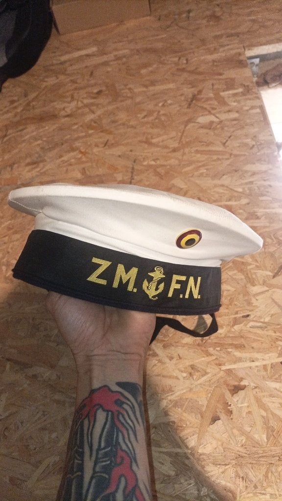 Bachi bonnet de Marin marine nationale belge, Collections, Enlèvement, Marine