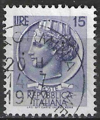 Italie 1968/1972 - Yvert 997 - Munt van Syracuse - 15 l (ST), Verzenden, Gestempeld