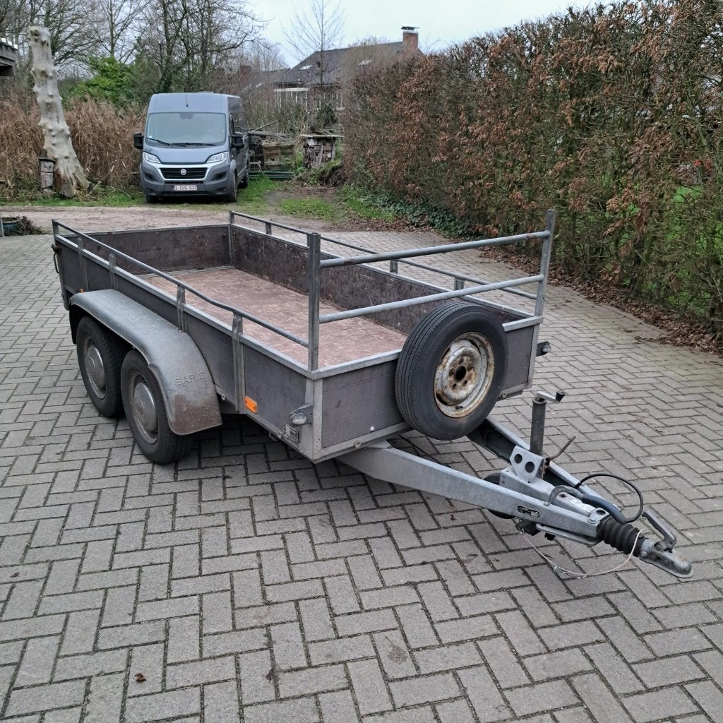 Dubbelasser-aanhangwagen (3m x 1m30, 1500kg laadvermogen), Ophalen, Gebruikt