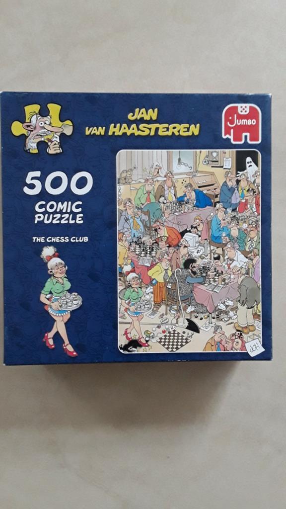 Puzzle Le Club d'échecs Jan van Haasteren 500 pièces, Enlèvement ou Envoi, Comme neuf