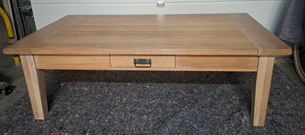 Massief eiken salontafel, Ophalen