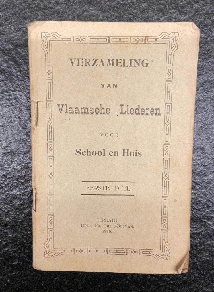 Ternat Verzameling Vlaamsche Liederen vr School & Huis 1916, Verzamelen, Ophalen