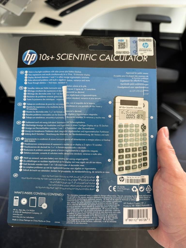 HP 10S+ Scientific Calculator / Rekenmachine, Ophalen, Zo goed als nieuw