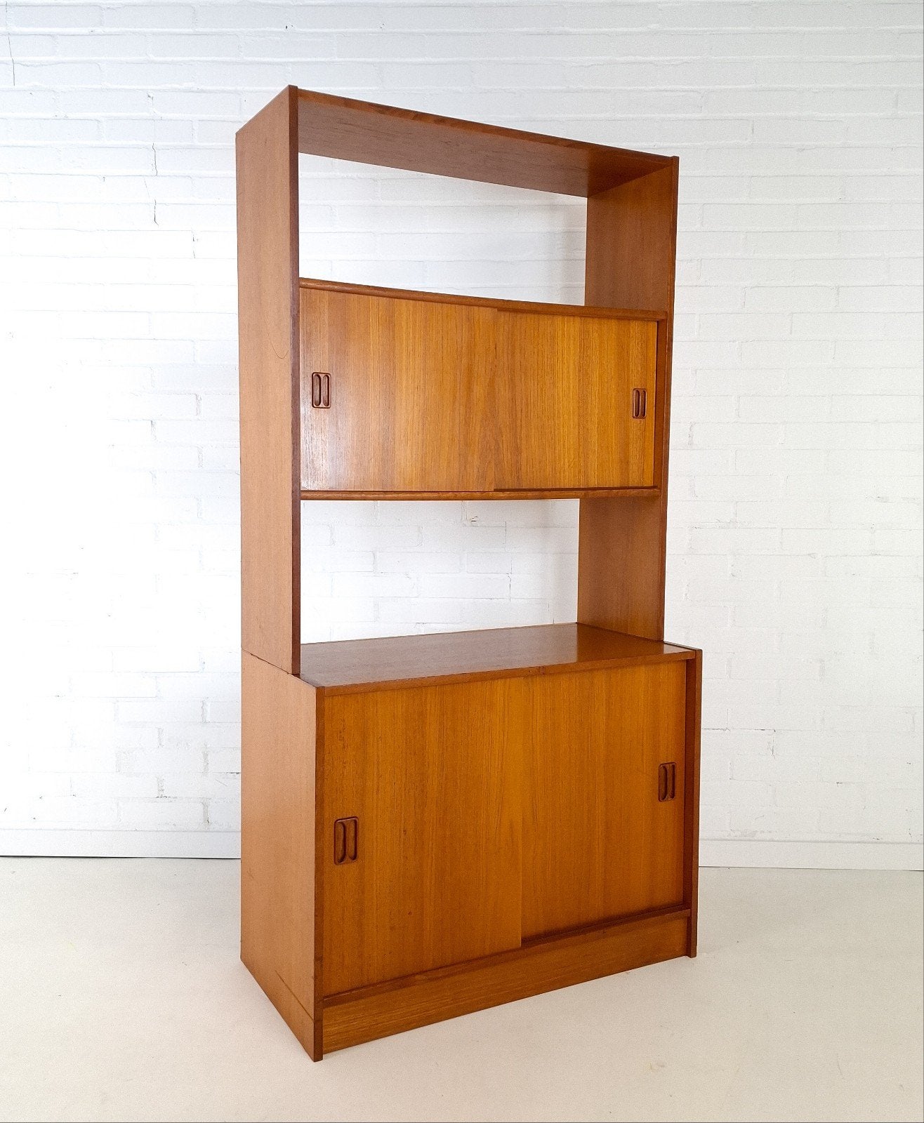 Vintage teak wandkast Deens design jaren 70, Ophalen