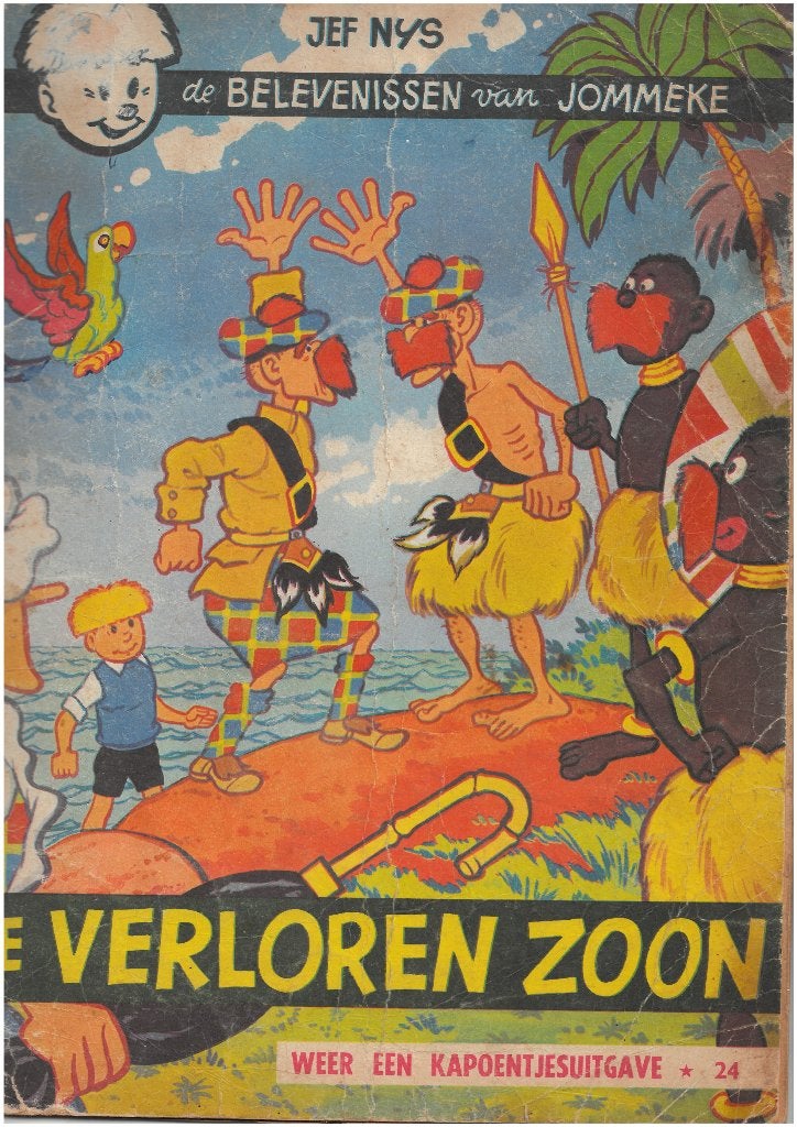 Jommeke --- De Verloren Zoon --- Kapoentjesuitgave - herdruk, Gelezen, Eén stripboek, Jef Nys., Ophalen of Verzenden