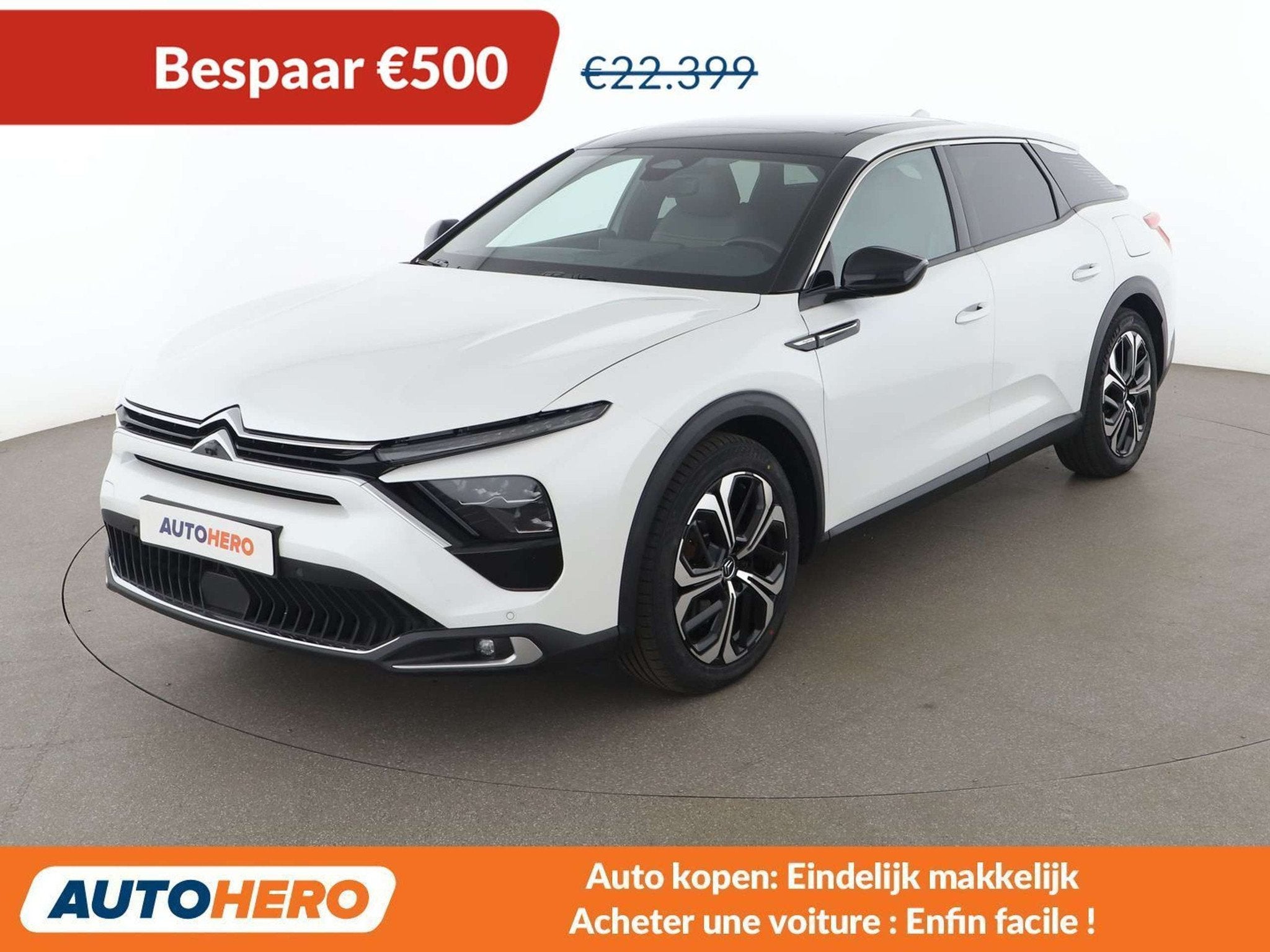 Citroën C5 X 1.6 Plug-in Hybrid Shine Pack (bj 2023), Auto's, Stof, Gebruikt, Euro 6, Wit
