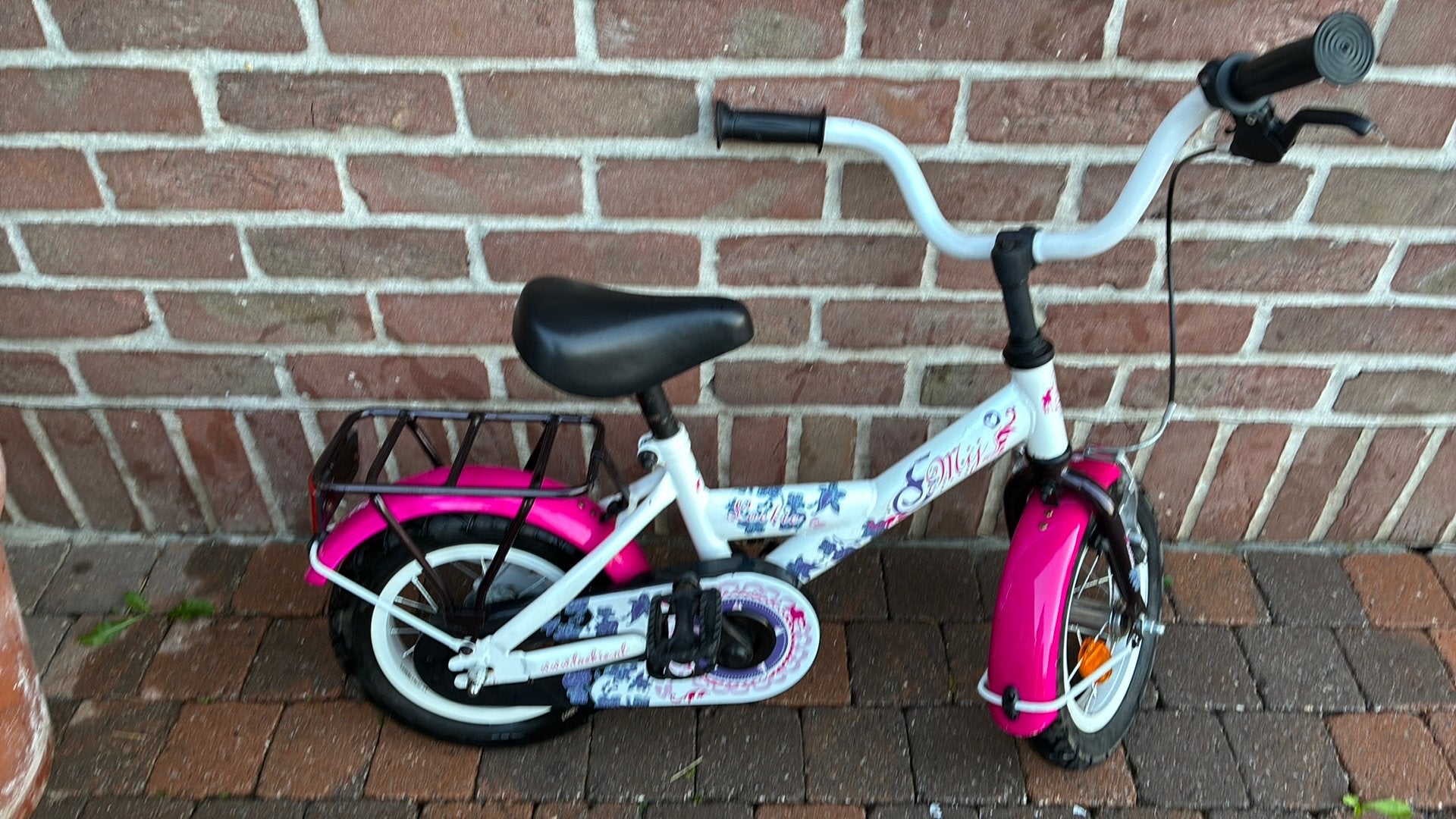Kinderfiets met steunwieltjes, Fietsen en Brommers, Ophalen, Gebruikt, Zijwieltjes