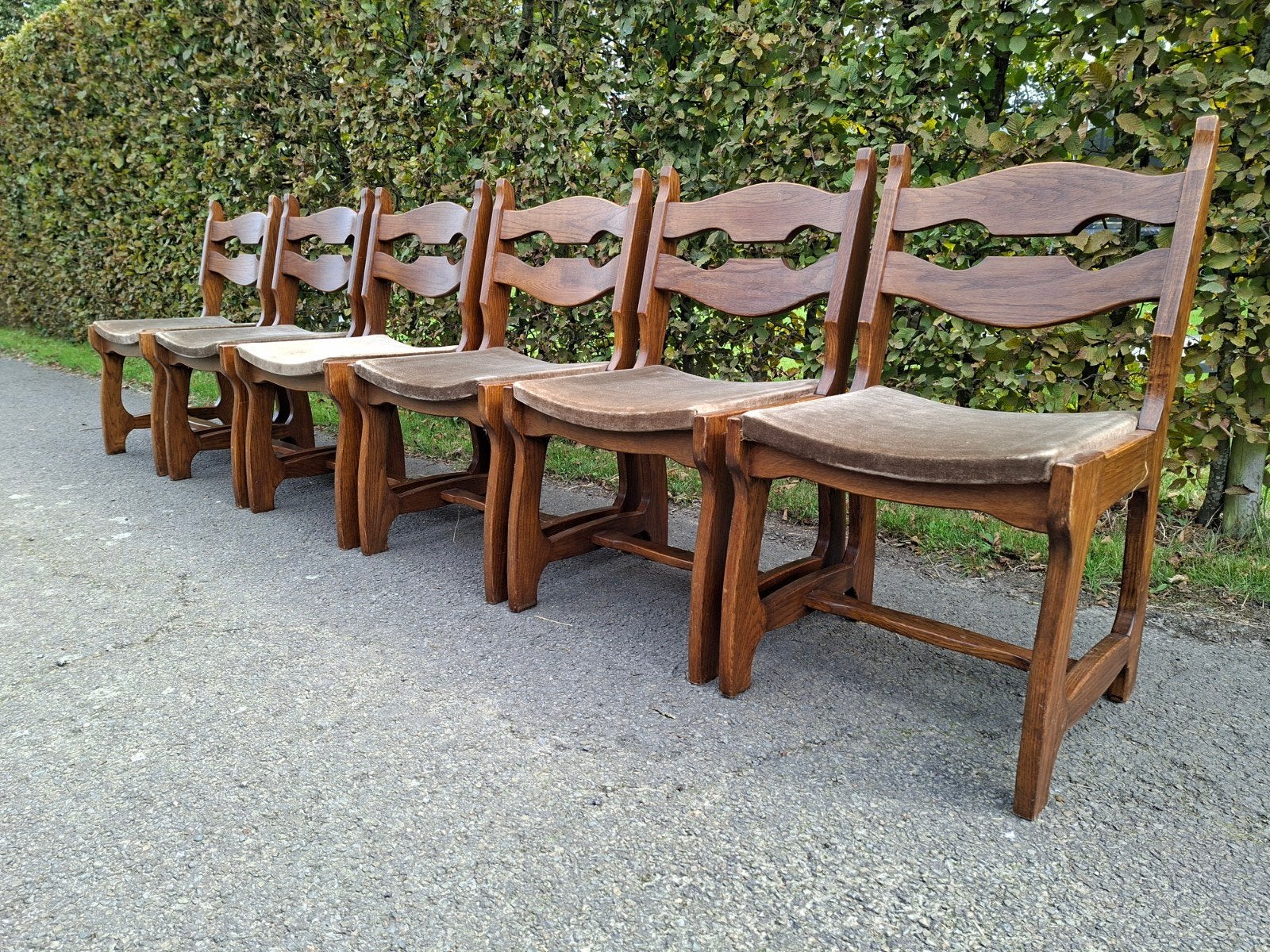Set brutalist stoelen, Ophalen
