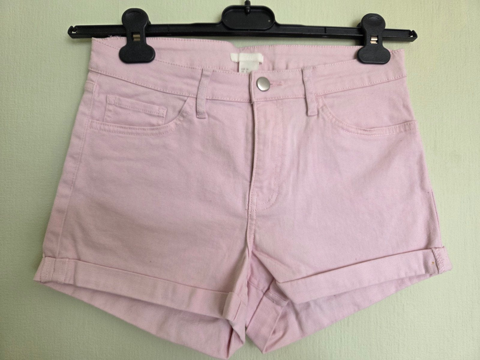 Jeansshort H&M , lichtroze, maat 36, H&M, Enlèvement ou Envoi, Rose, Taille 36 (S)
