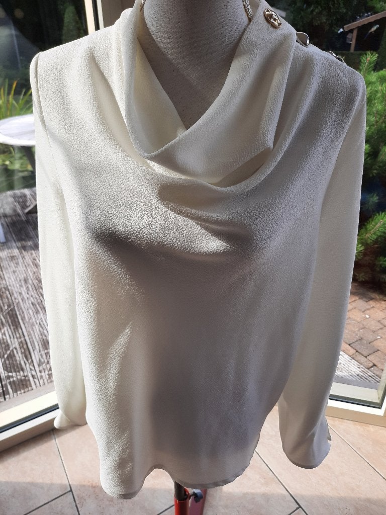 Stijlvolle blouse CAROLINE BISS - 36, Verzenden, Beige, Zo goed als nieuw, Maat 36 (S)