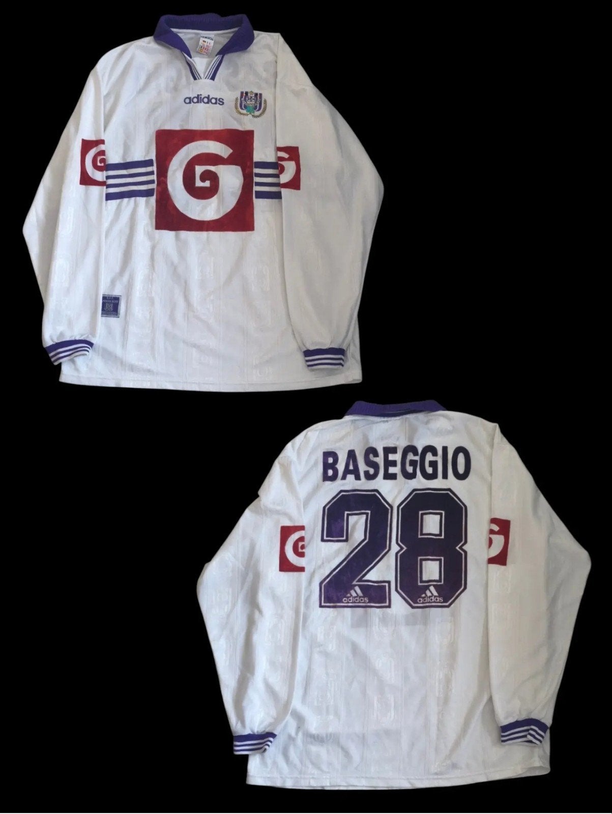 match worn RSC Anderlecht shirt 1997-98  Walter Baseggio, Enlèvement ou Envoi, Maillot