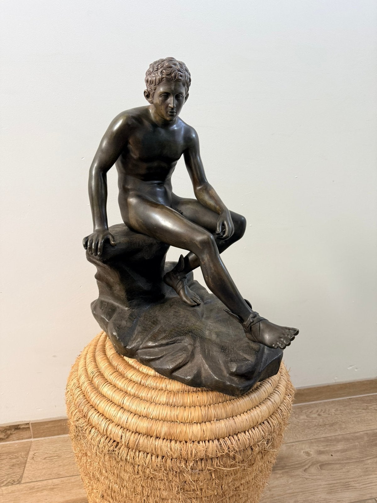 Superbe  bronze Hermès assis Tel:0465705707, Collections, Enlèvement, Comme neuf