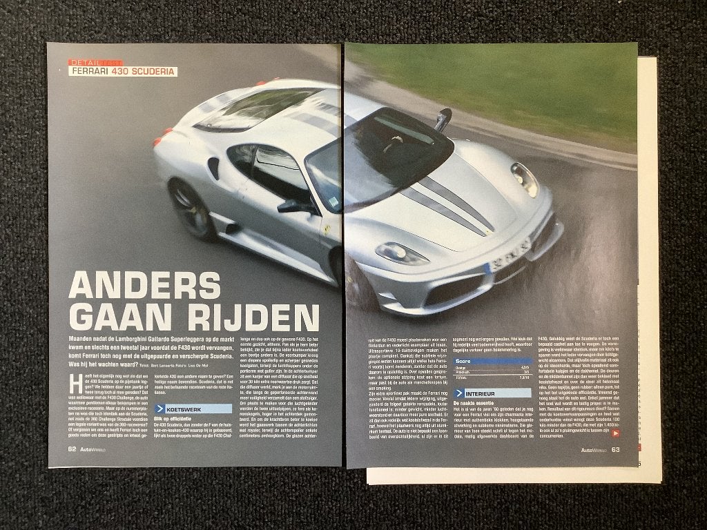 Artikel Ferrari 430 Scuderia, Boeken, Auto's | Folders en Tijdschriften, Ophalen of Verzenden, Zo goed als nieuw, Ferrari