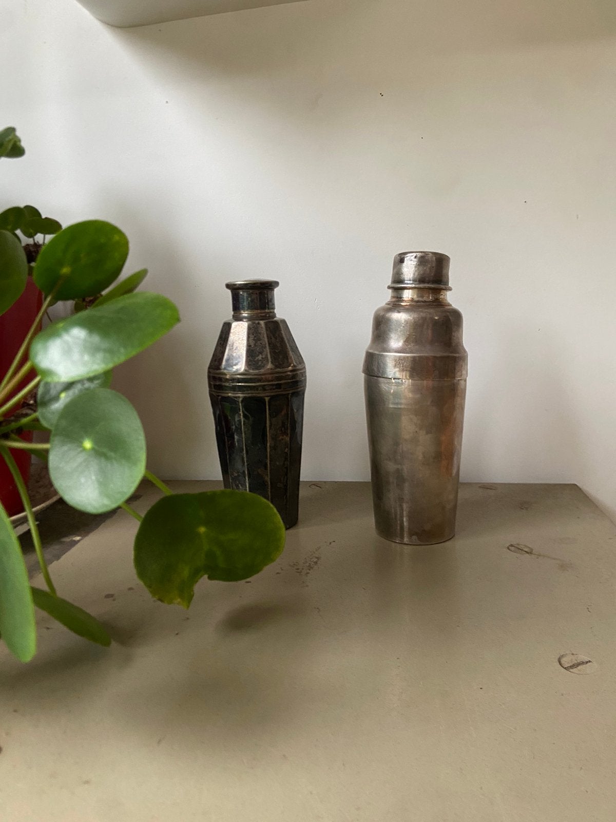 Antieke Zilveren cocktail shaker bestempeld, Antiek en Kunst, Ophalen of Verzenden, Zilver