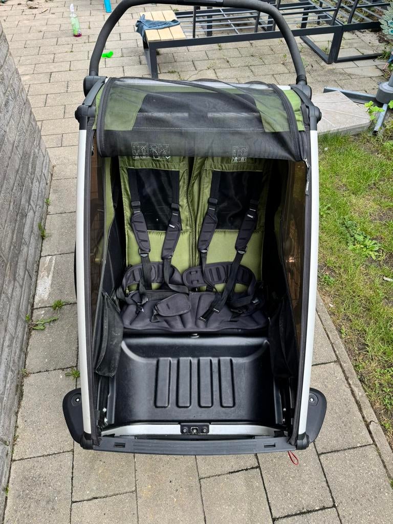 Fietskar Chariot Cab 2 - Cypress Green, Fietsen en Brommers, Ophalen, Zo goed als nieuw