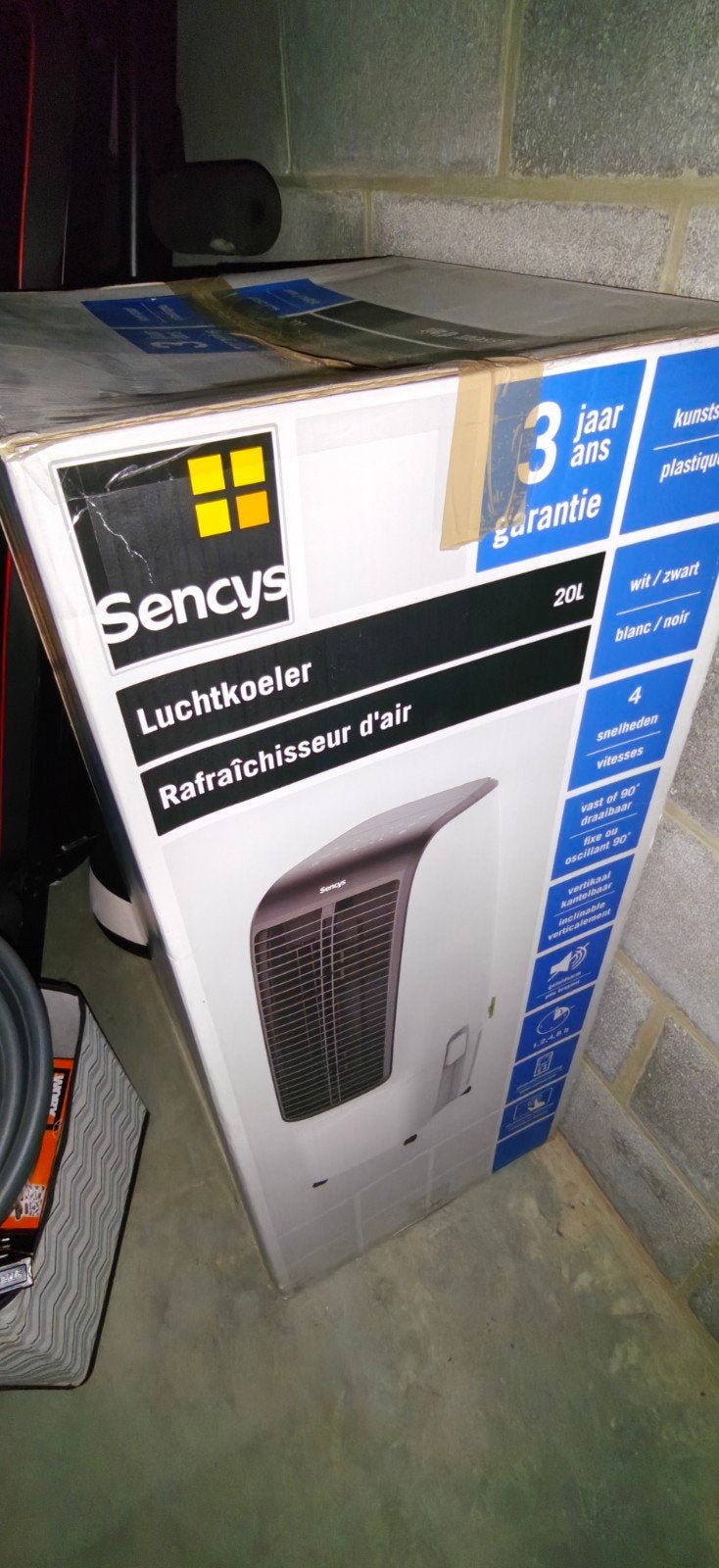 Rafraîchisseur d'air Sencys, 60 à 100 m³, Refroidissement et Déshumidification, Comme neuf, Enlèvement