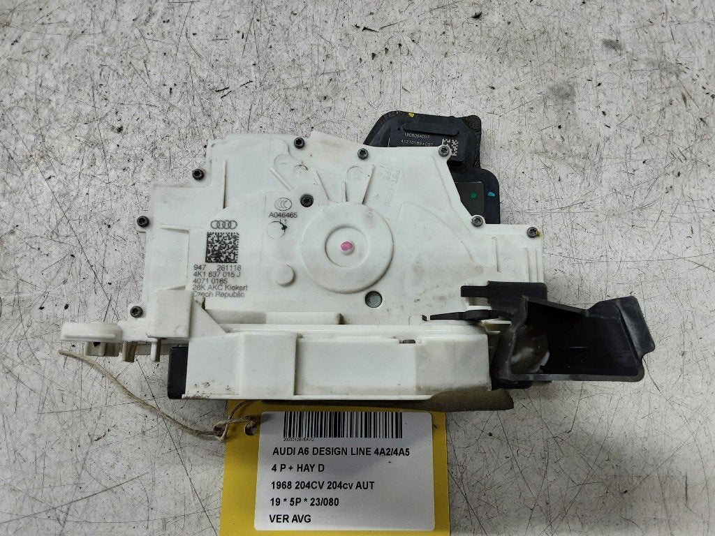 SERRURE DE PORTE AVANT GAUCHE A6 Avant (C8) (4K1837015J), Auto-Union-Straße  1,
85057  Ingolstadt, DE, Info@audi.de, Audi, Utilisé