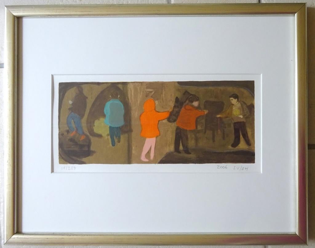 litho, 14/250, figuren, 2006 SV/DH, Ophalen of Verzenden