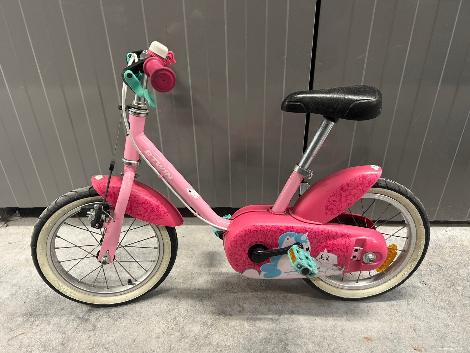 BTWIN Meisjesfiets 14 inch - Unicorn, Ophalen, Zo goed als nieuw