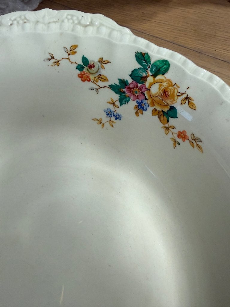 Compleet set Grindley Cream Petal servies in perfecte staat, Ophalen