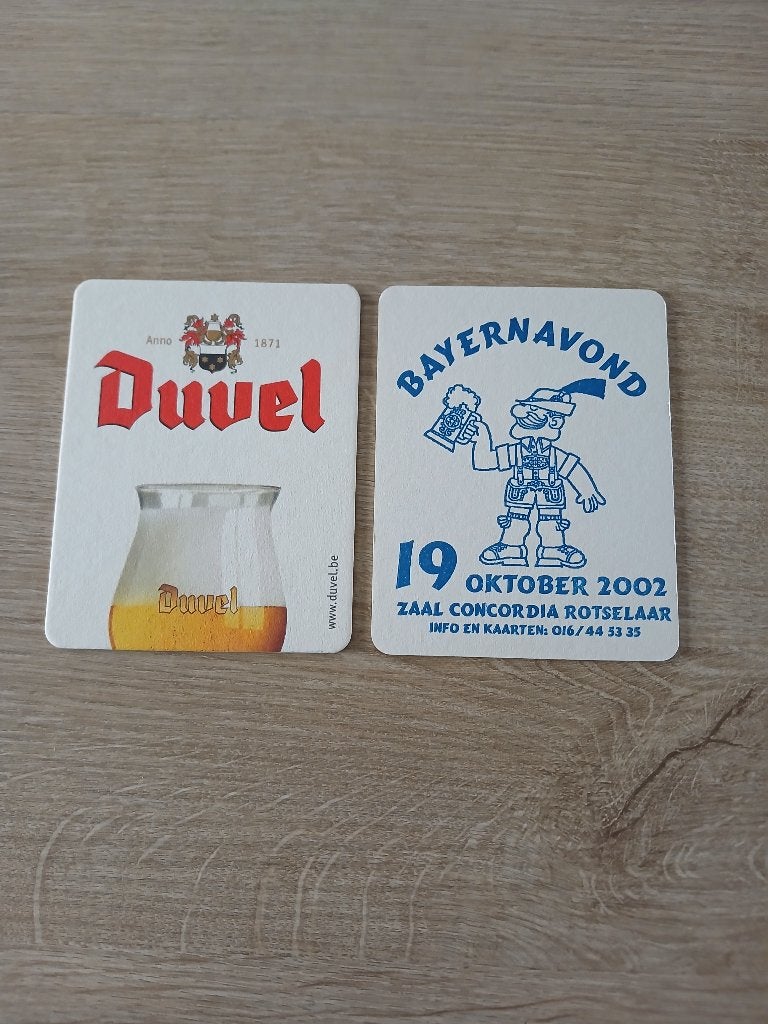 bierviltje duvel R/V, Ophalen of Verzenden, Nieuw, Viltje(s), Duvel