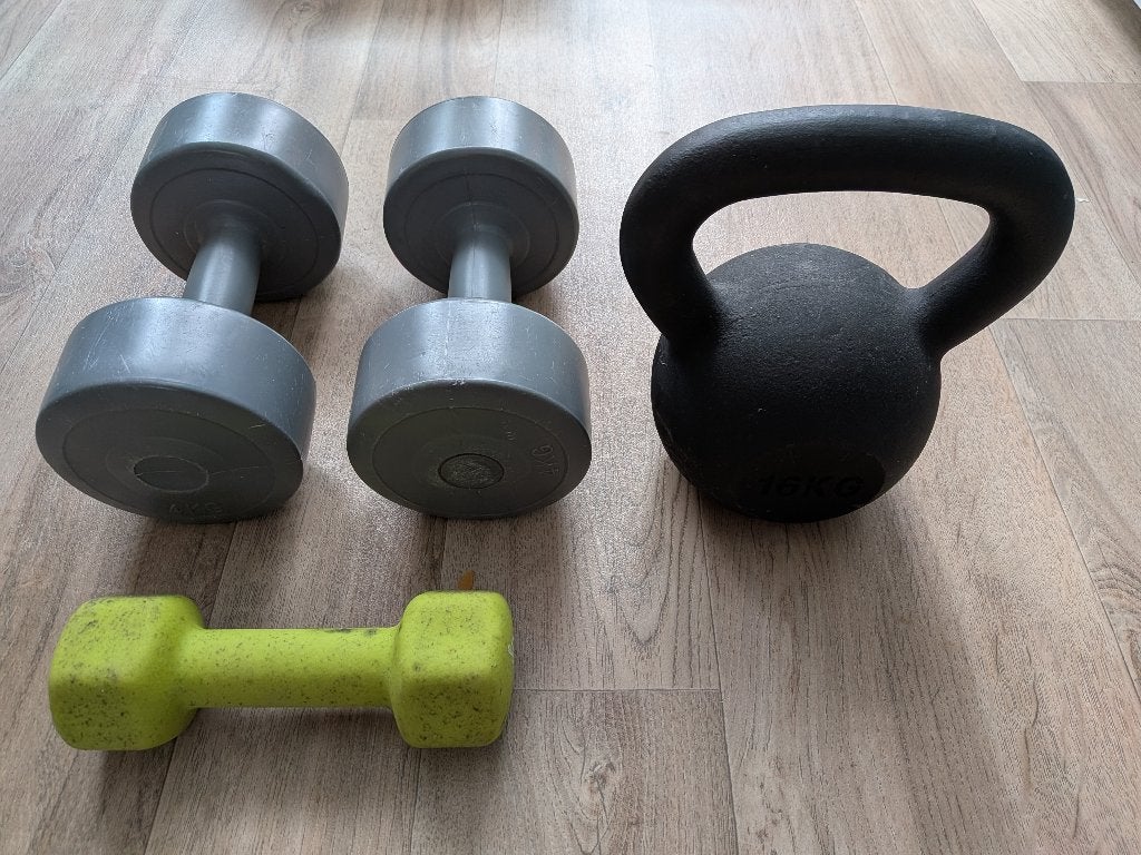 Fitness gewichten., Sport en Fitness, Fitnessmaterialen, Ophalen, Gebruikt
