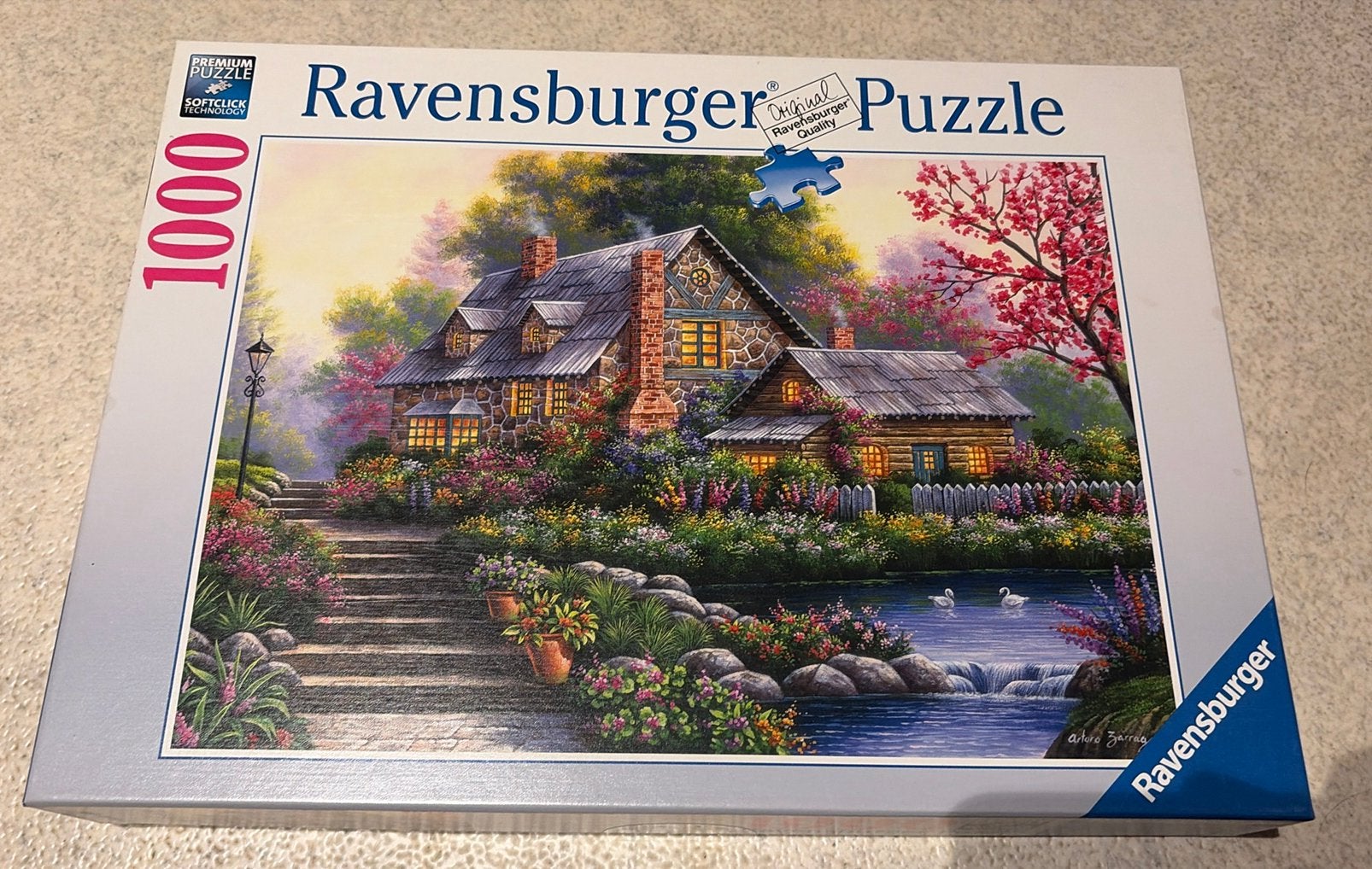 Romantische cottage puzzel ravensburger, Hobby en Vrije tijd, Ophalen of Verzenden, Zo goed als nieuw