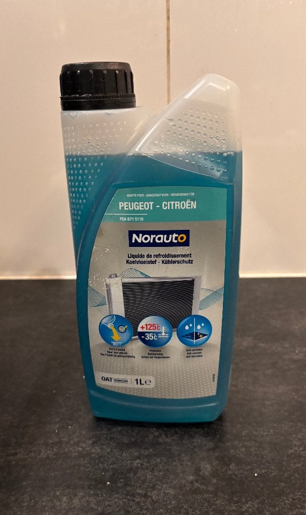 Liquide de refroidissement Norauto Peugeot / Citroën, Enlèvement