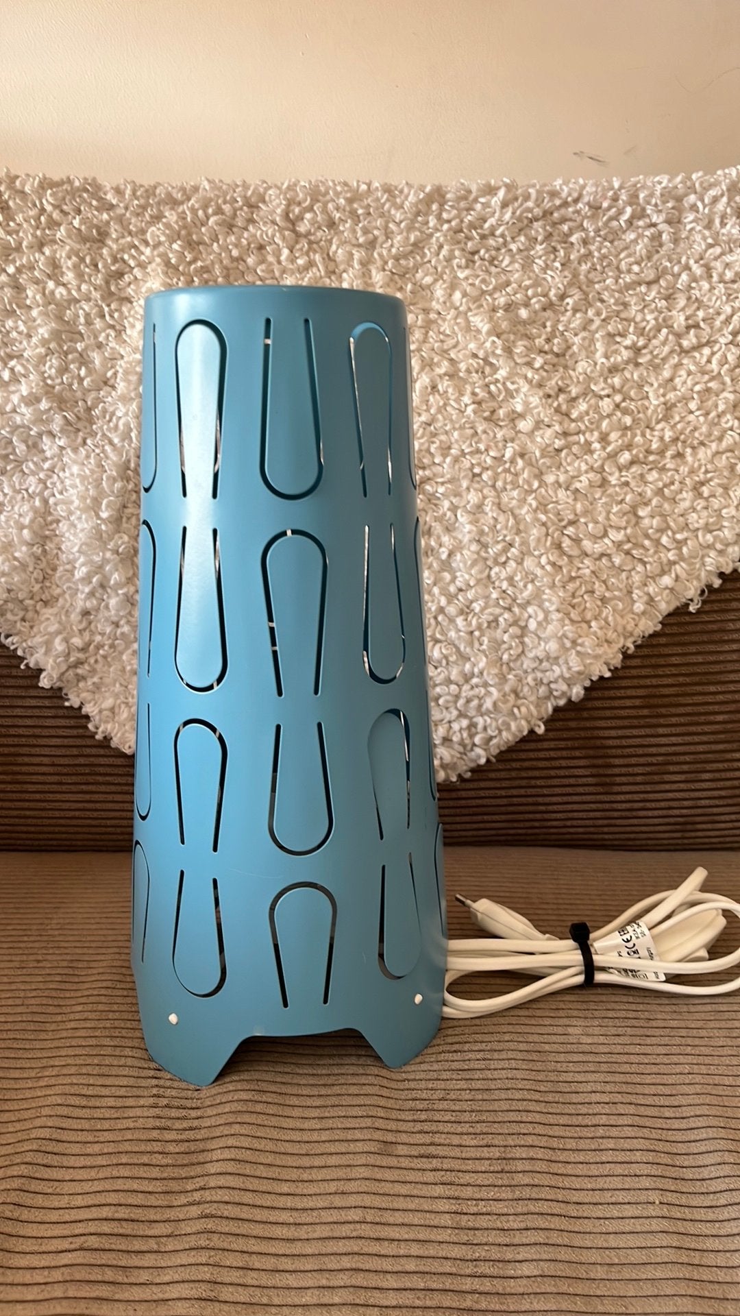 Lampe vintage IKEA Kajuta - Bleu clair - Parfait état !, Enlèvement ou Envoi, Comme neuf