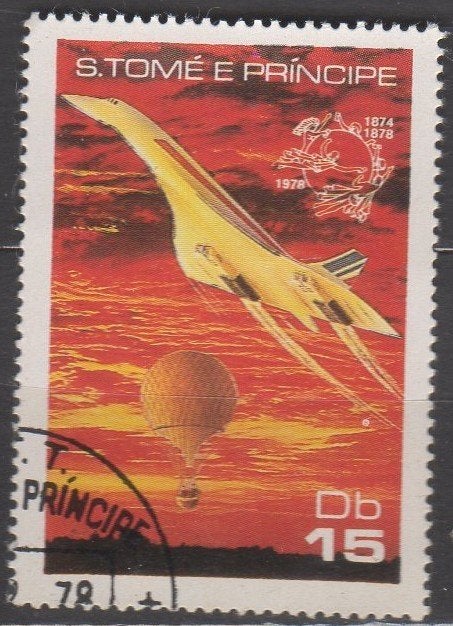 Sao Tomé e Principe-Concorde-vliegtuig en luchtballon -1978, Timbres & Monnaies, Enlèvement ou Envoi, Affranchi