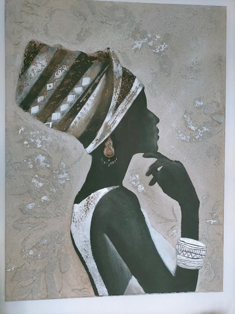 Peinture acrylique sur toile., Hobby & Loisirs créatifs, Peinture, Enlèvement, Comme neuf, Peinture acrylique