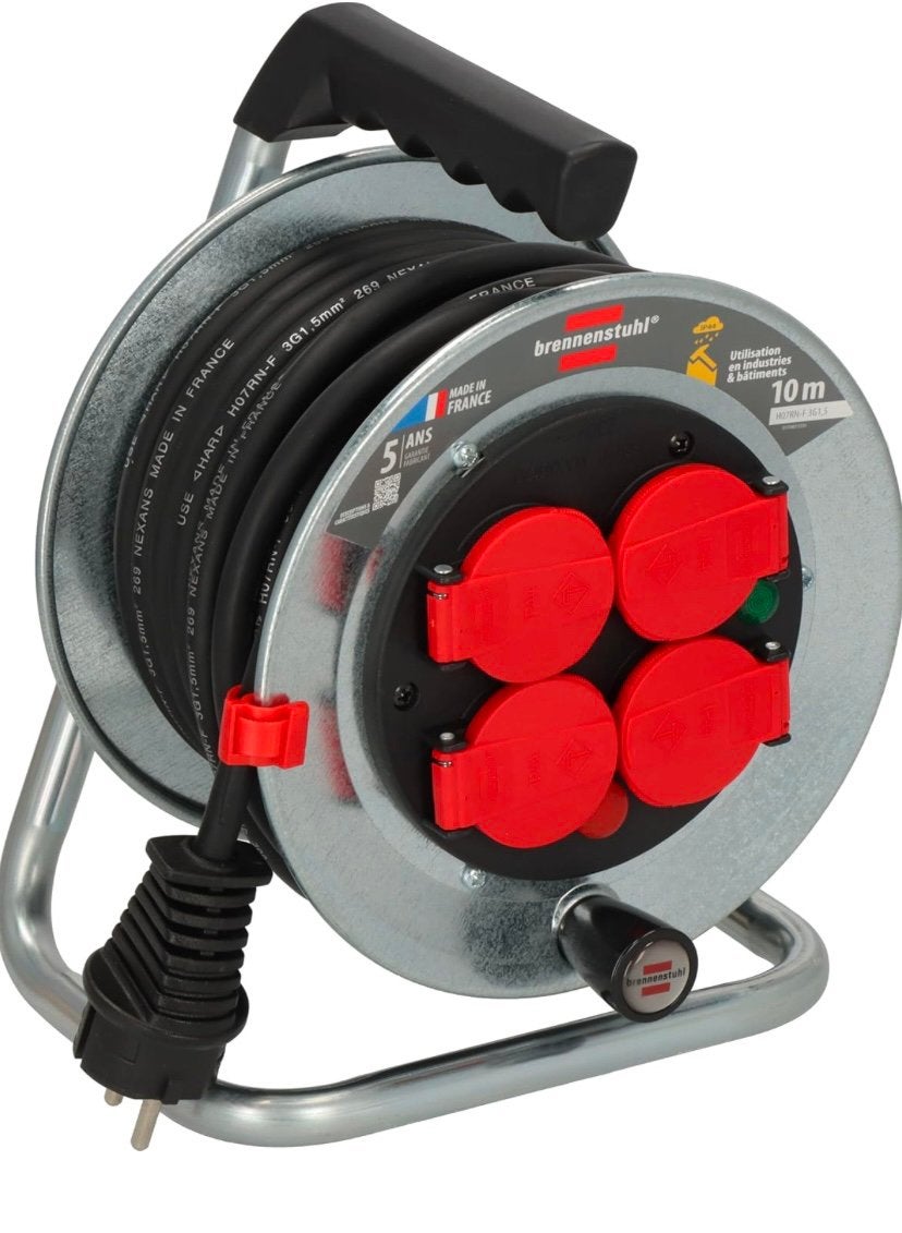 Enrouleur électrique Professional, 10m H07RN-F 3G1,5, Enlèvement ou Envoi, Comme neuf