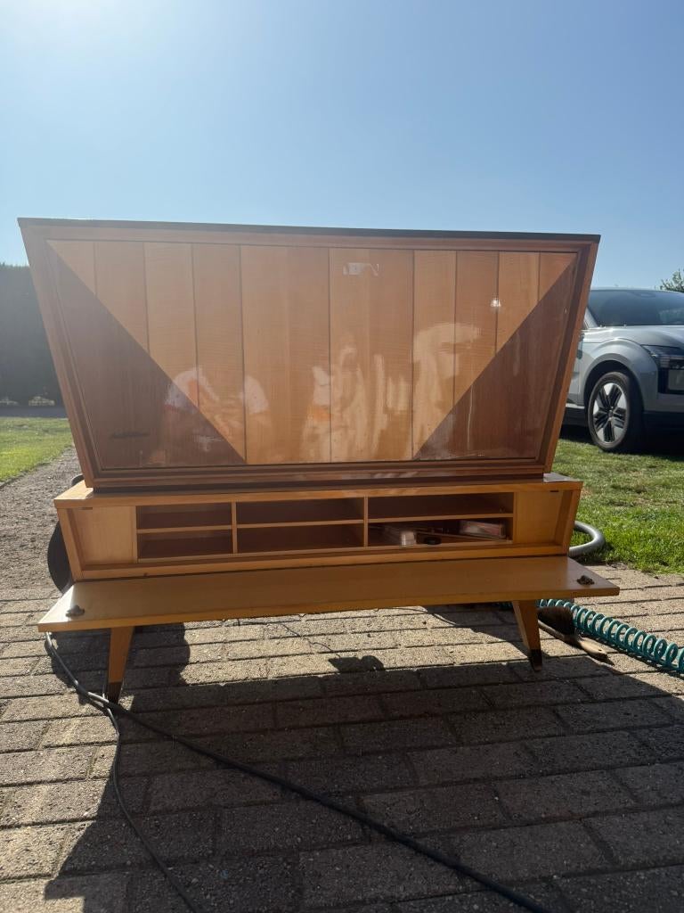 Mid century meubel: Kuba Tango Stereo Console 1959- 1962, Gebruikt, Platenspeler, Geen idee, Ophalen