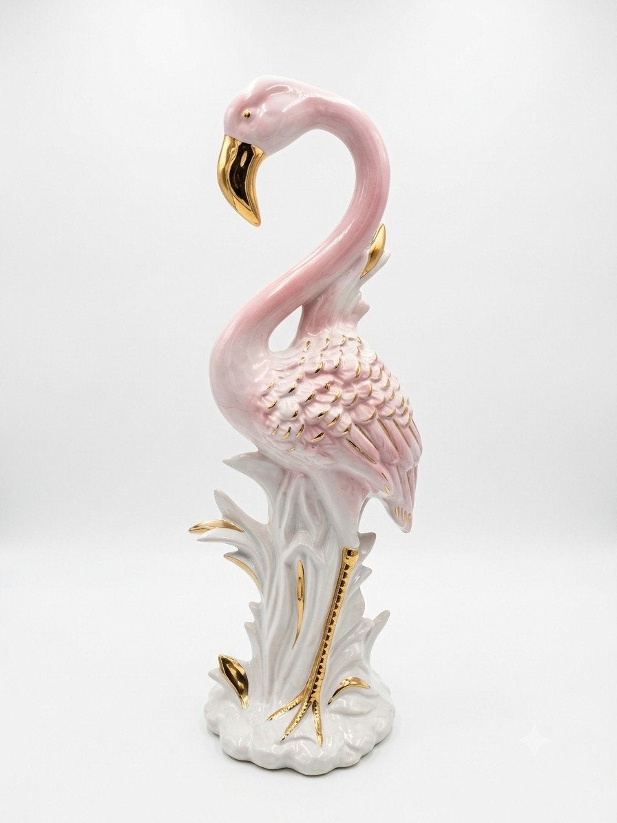 Prachtige Vintage Flamingo – XL (75 cm), Enlèvement