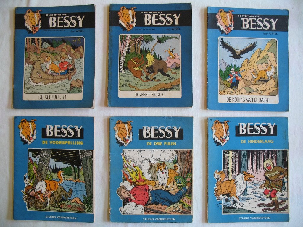 Bessy, ongekleurd 12 stuks, 6x 1ste druk, Plusieurs BD, Enlèvement ou Envoi