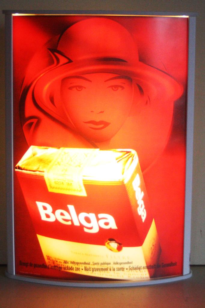 Vintage Belga Lichtreclame / Lichtbak, Verzamelen, Ophalen of Verzenden, Zo goed als nieuw, Lichtbak of (neon) lamp