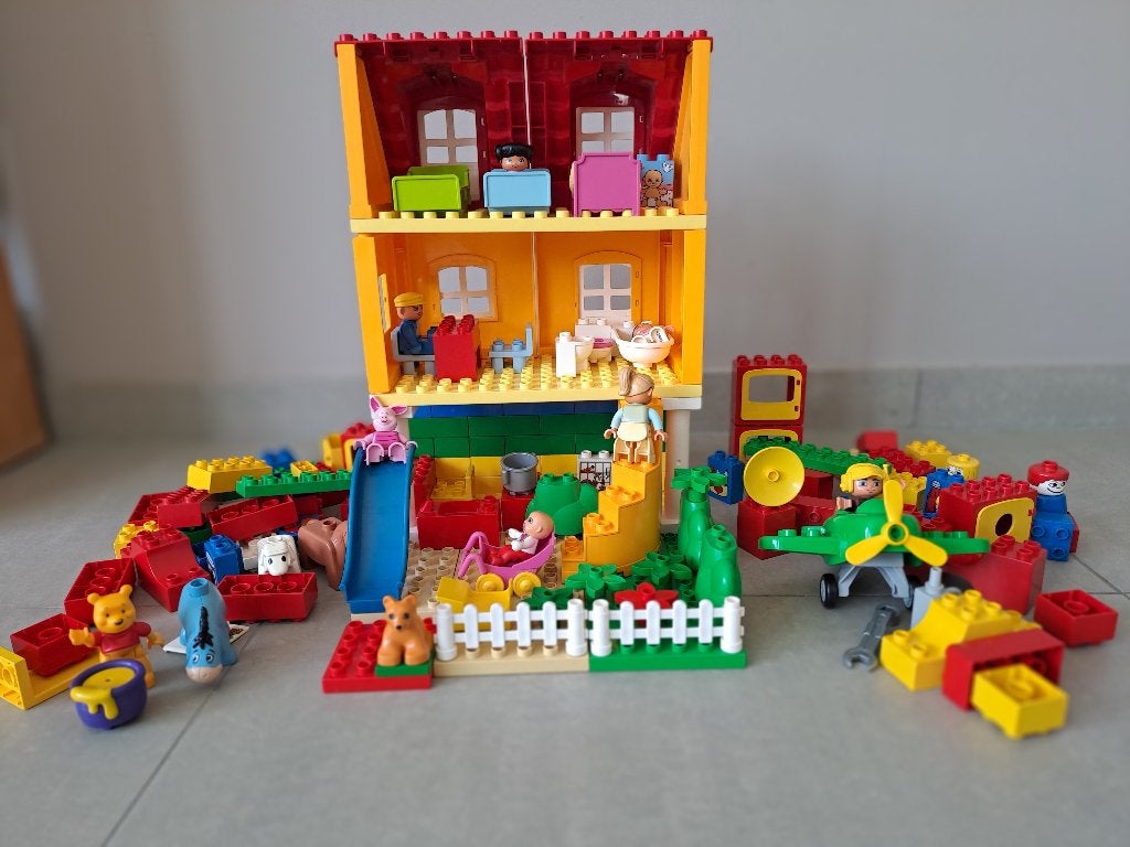 Duplo huis vliegtuig en andere blokken, Kinderen en Baby's, Speelgoed | Duplo en Lego, Ophalen, Gebruikt, Losse stenen, Duplo