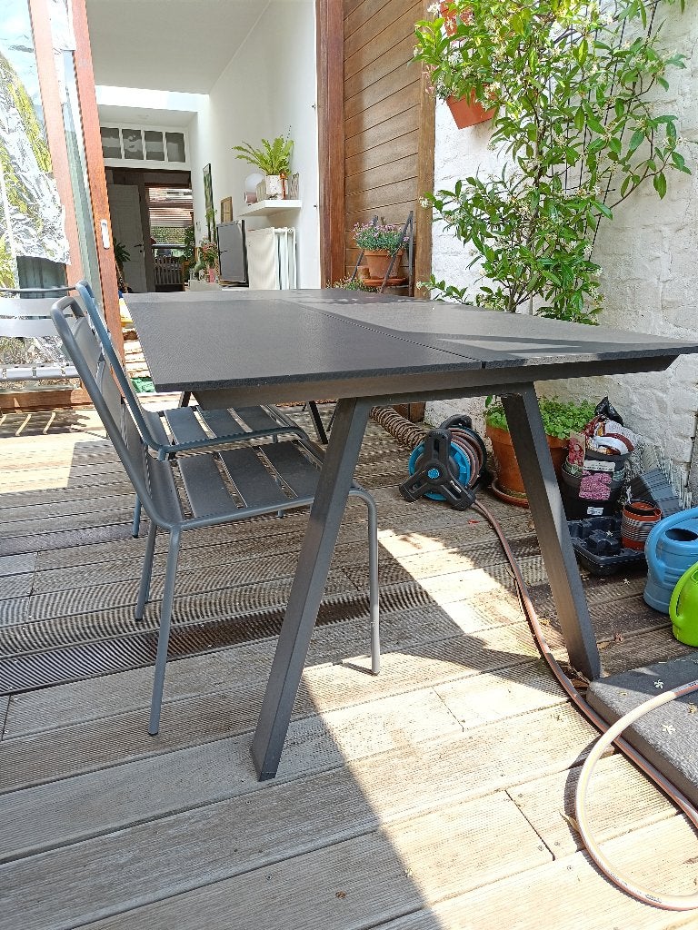 Tuintafel, Ophalen, Gebruikt, Rechthoekig, Aluminium