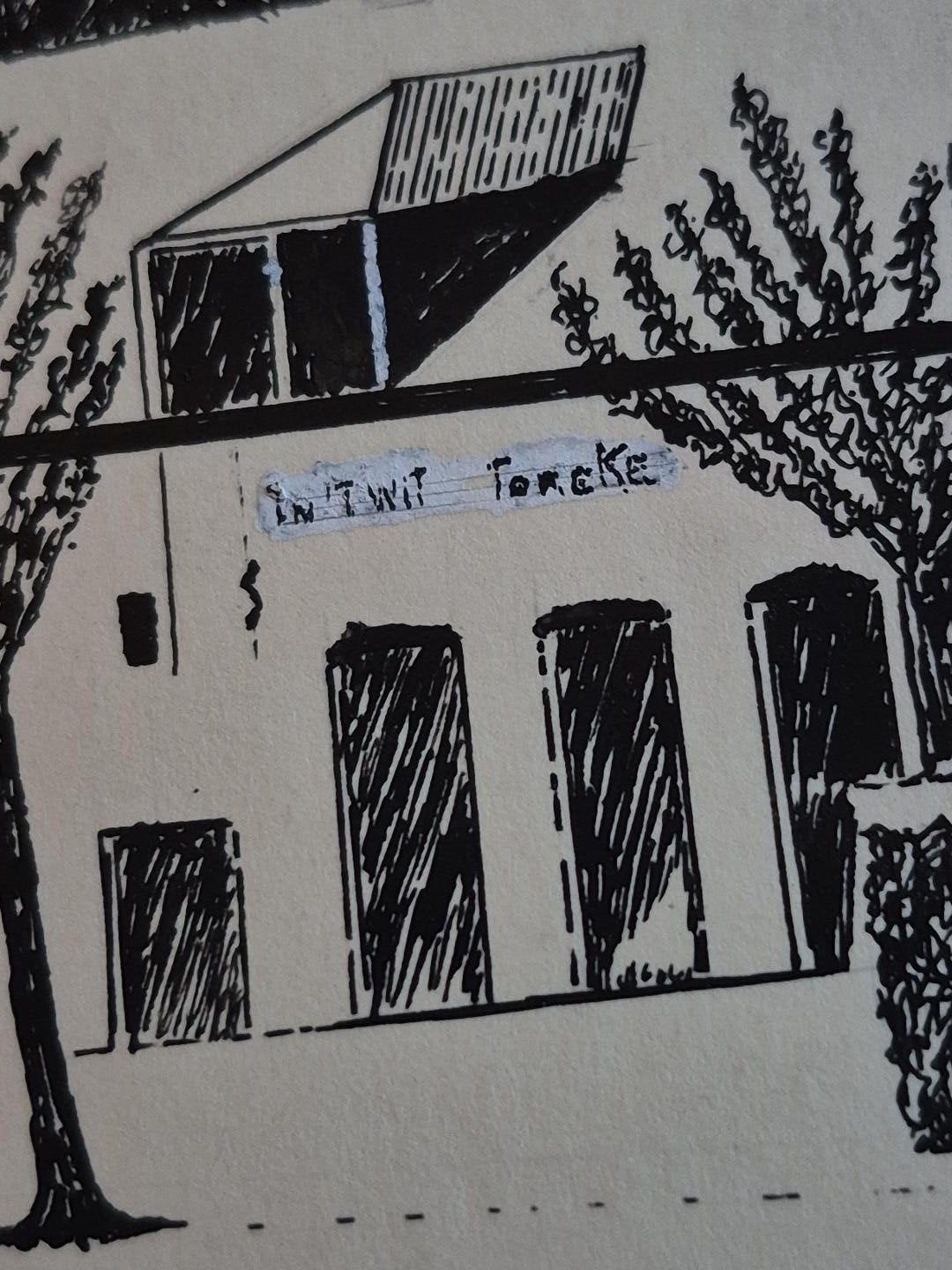 inkttekening Aarschot, Ophalen of Verzenden