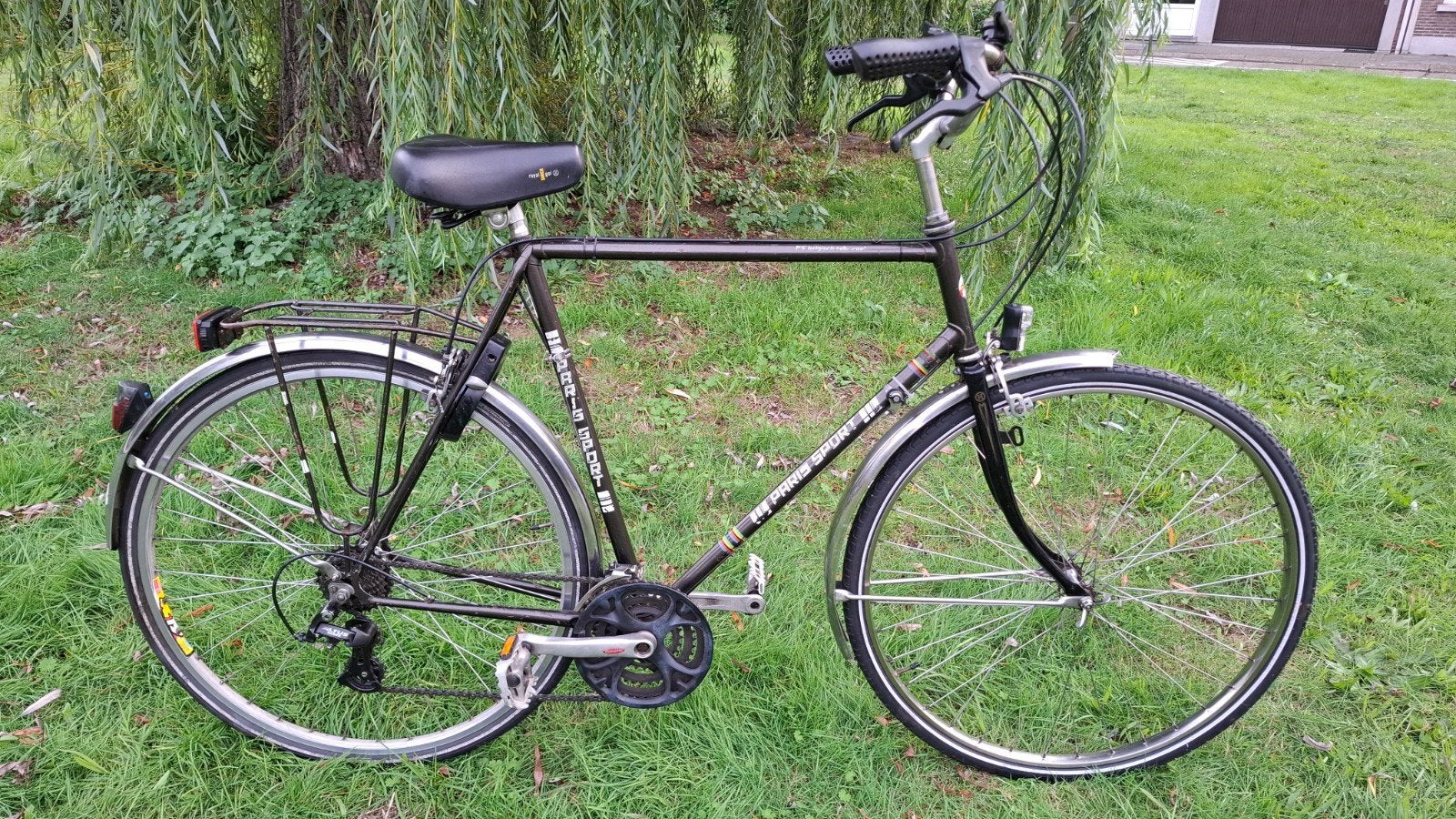 herenfiets stadsfiets studentenfiets grotere maat 62 + slot, Velgrem, Versnellingen, Zo goed als nieuw, 61 tot 65 cm