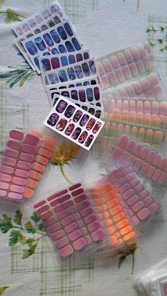 Prachtige set 30x ongebruikte nagelstickers(gel nail wraps), Ophalen of Verzenden