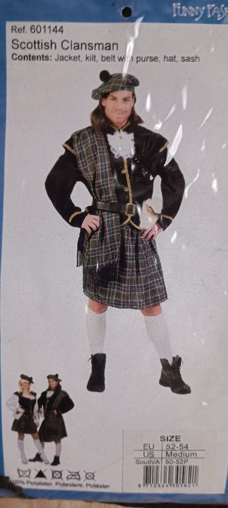 Costume écossais neuf, Enlèvement, Neuf