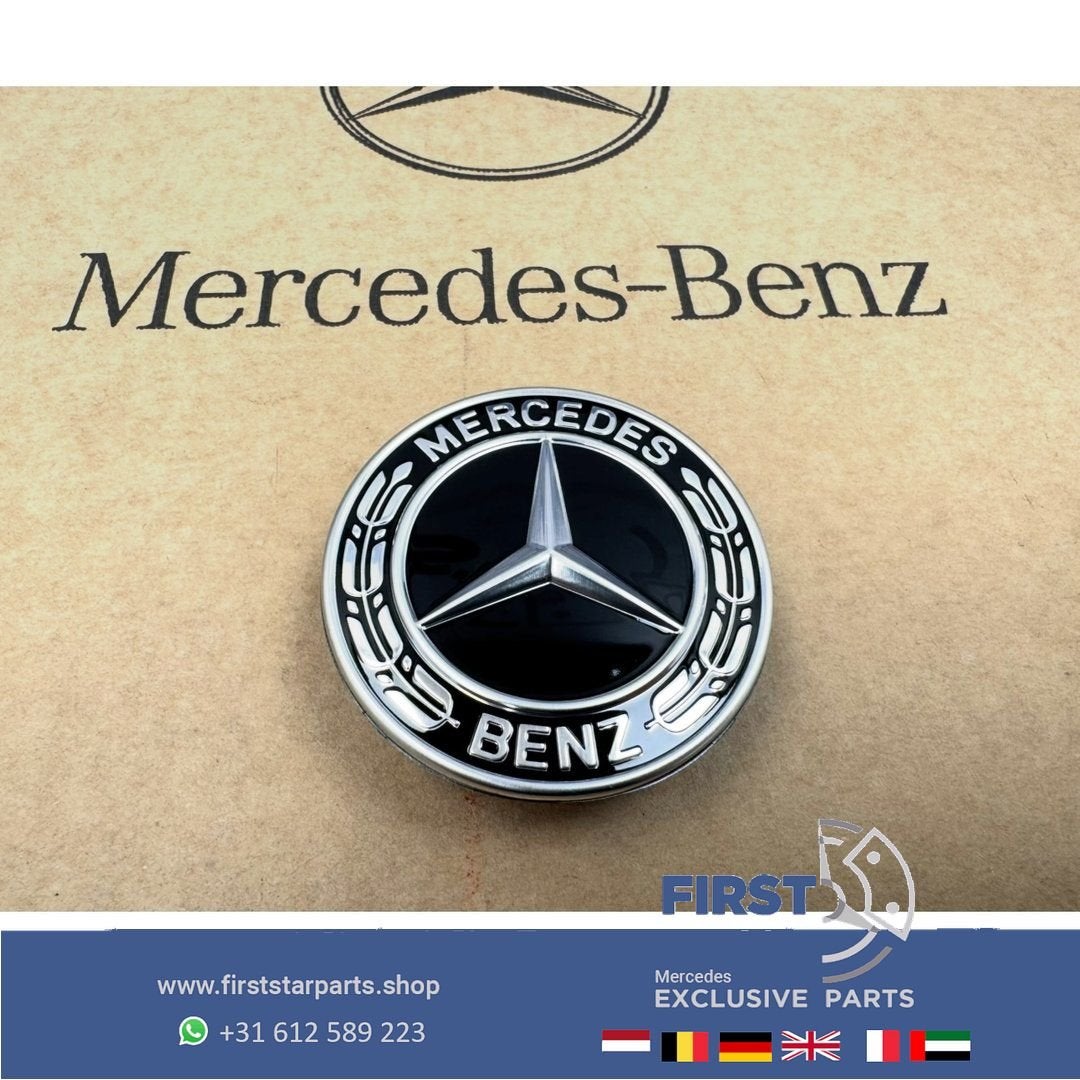 Mercedes AMG MOTORKAP LOGO ZWART EMBLEEM W204 W205 W212 W207, Autos : Pièces & Accessoires, Utilisé, -, -, Enlèvement ou Envoi