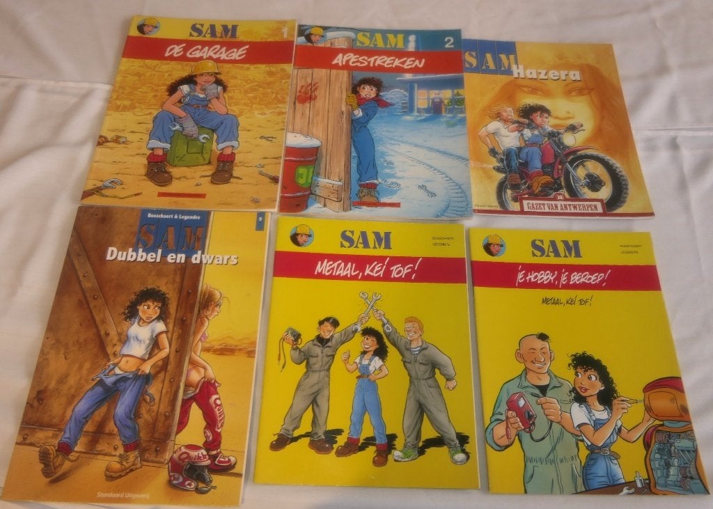stripreeks SAM 6 albums, Boeken, Ophalen of Verzenden, Gelezen, Bosschaert - Legendre