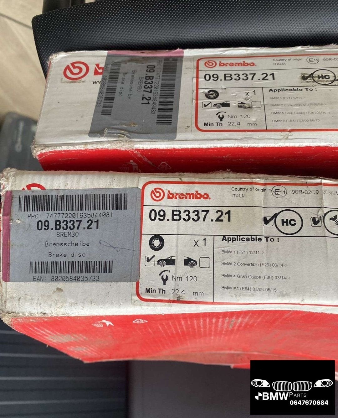 Remschijf voorzijde Bmw 318d 320d E90 E91 NIEUW, -, Origine de la pièce connue, Utilisé, -