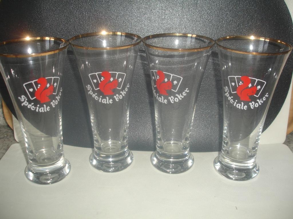 Speciale Poker, 33cl, oud bierglas, nog 2 stuks, € 1,50 stuk, Enlèvement ou Envoi, Comme neuf, Verre ou Verres, Autres marques