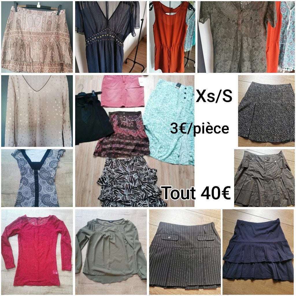 Jupe, top et tunique XS/S, Kleding | Dames, Dames-kledingpakketten, Zo goed als nieuw, Maat 34 (XS) of kleiner, Ophalen