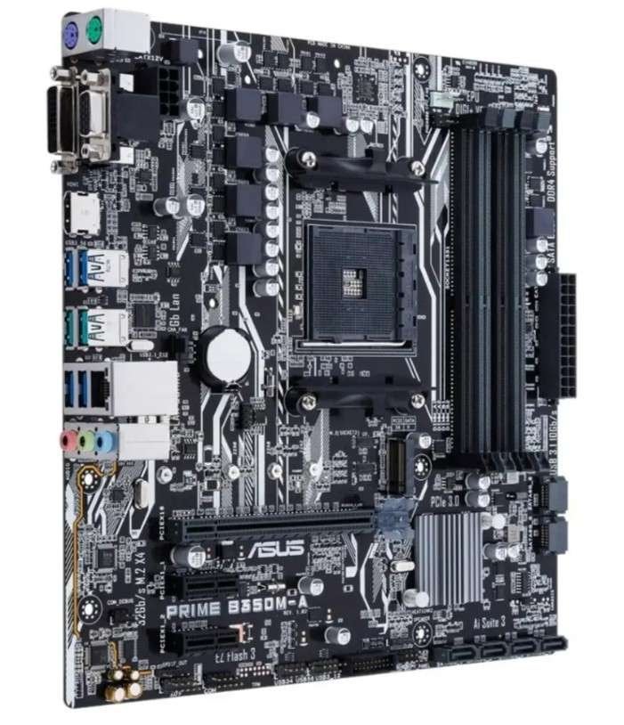 ASUS Prime B350M-A AM4 Micro-ATX, Computers en Software, DDR4, AM4, Ophalen of Verzenden, Zo goed als nieuw