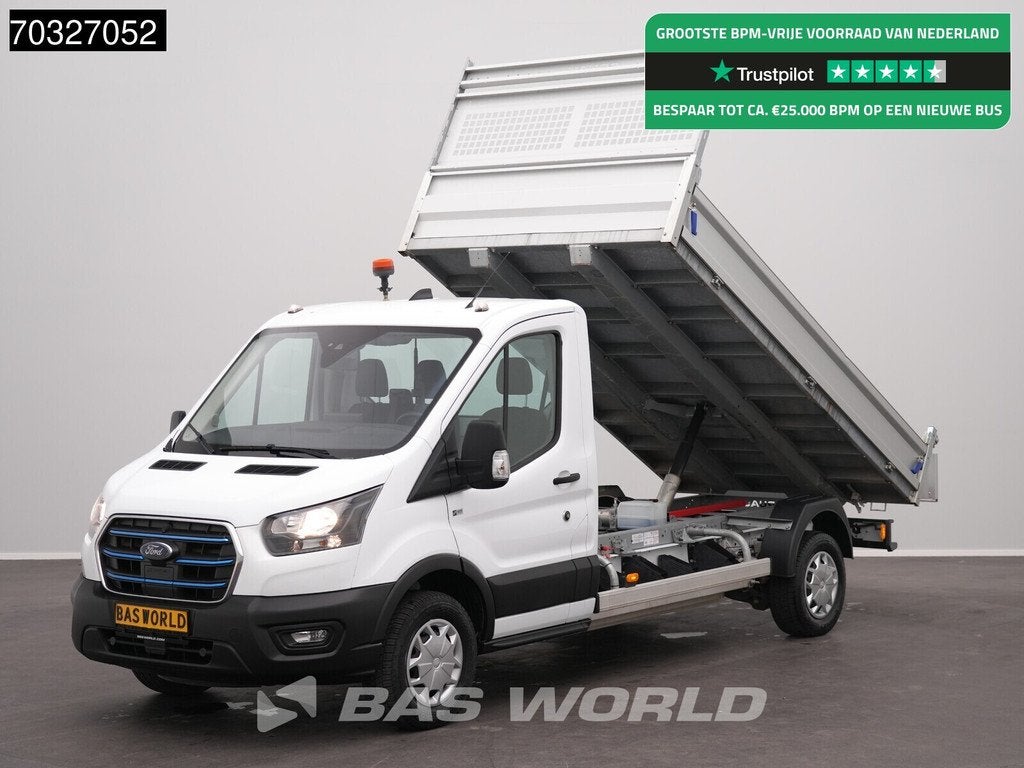 Ford e-Transit COMING SOON! Elektrisch 68kWh 310km WLTP Kipp, Stof, Gebruikt, 135 kW, Wit