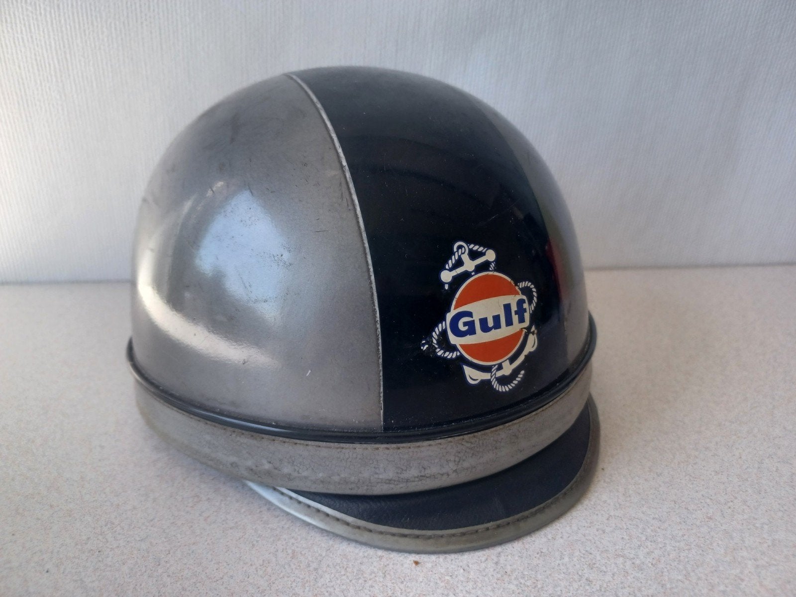 Vintage Pot Helm Gulf. BENOR, Vélos & Vélomoteurs, Casques de cyclomoteur, Enlèvement ou Envoi